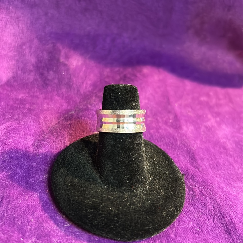VINTAGE ESPO STERLING SILVER DISCO BALL RING - Picture 2 of 3